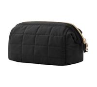 Makeup Bag - 23cm Silk Cotton Cosmetic Case, Organized Travel Case, Personal Care Classified Organizer, Easy Access Toiletry Bag for Women Co, Black, Please refer to the description, Please refer to