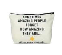Makeup Bag, Cosmetic Bags with Metal Zipper, Large Capacity Toiletry Bag, Multifunctional Thank You Gift for Women Girls and Friends, 9.84×6.69in