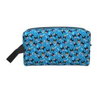 Makeup Bag,Dog Boston Terrier Lover Funny Retro Dogs Travel Cosmetic Bag Toiletry Bag Portable Makeup Pouch Organizer