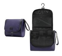 Makeup Bag Foldable Toiletry Bag Waterproof Cosmetic Bag Women Men Travel Gym Makeup Organizer Bathroom Hanging Storage Case Make Up Bag(Purple)