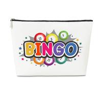 Makeup Bag for Bingo Money Game Lovers for Her, Gifts for Casino Lovers, Gifts for Adults, Women, Bingo Players or Gamers, Game Gift, Colorful