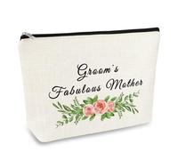Makeup Bag for Mother of The Groom Bridal Shower Gifts Cosmetic Bag Wedding Engagement Gifts for Mother in Law Mother of The Groom Appreciation Gift from Bride Makeup Pouch Travel Toiletry Bag