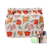 Makeup Bag for Purse | Floral Design Pocket Cosmetic Pouch | Small Cosmetic Bags, Toiletry Bag for Purse, Waterproof, Elastic Design for Travel, Daily Life, Holds