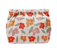 Makeup Bag for Purse | Makeup Storage Case with Flower Pattern,Small Cosmetic Bags, Toiletry Bag for Purse, Waterproof, Elastic Design for Travel, Daily Life, Holds