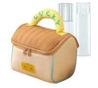 Makeup Bag for Travel - Large Capacity Storage Handbags Toiletry Shower Pouch,Lightweight Shampoo Pouch Cosmetic Pack for Home Business Trips, Brown, Refer to description, Unisex