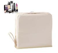 Makeup Bag for Travel | Parallel Makeup Bag | Large Capacity Organizer Case with Compartments Waterproof Storage for Home Camping Hotel Women Toiletries Business Trip