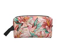 Makeup Bag for Women Teen Girls Large Capacity Travel Cosmetic Bag Makeup Organizer Bag Big Cute Makeup Bag Travel Tropical Floral