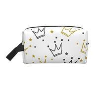 Makeup Bag for Women Teen Girls Large Capacity Travel Cosmetic Bag Makeup Organizer Bag Big Cute Makeup Bag Travel White Crown and Star