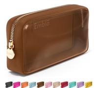 Makeup Bag for Women, Travel Cosmetic Organizer, Waterproof Toiletry Pouch, Chocolate, S, Clear Cosmetic Travel Bags