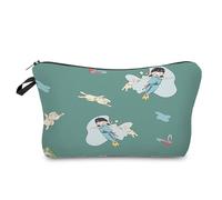Makeup Bag Girl Rabbit Printed Make Up Bag,Microfiber Cosmetic Bags,Toiletry Bags for Women,Personalized Small Make Up Bag,Travel Makeup Bag,Toiletry Bags,Coin Purse with Zipper 1 Piece