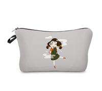 Makeup Bag Gray Little Man Printed Make Up Bag,Microfiber Cosmetic Bags,Toiletry Bags for Women,Personalized Small Make Up Bag,Travel Makeup Bag,Toiletry Bags,Coin Purse with Zipper 1 Piece
