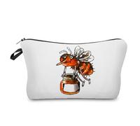Makeup Bag Insect Printed Microfiber Cosmetic Bags for Birthday Christmas Best Friend,Personalized Toiletry Bags,Travel Make Up Organiser for Cosmetics,Coin Purse with Zipper 2 Piece