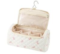 Makeup Bag - Large Capacity , Portable Travel Bag Made of Cotton, for , Cute Utility Bag for Men and Women for Straighteners, Curling Irons, Office, multicoloured, C, See