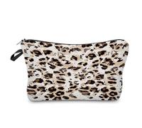 Makeup Bag Leopard Print Printed Make Up Bag,Microfiber Cosmetic Bags,Toiletry Bags for Women,Personalized Small Make Up Bag,Travel Makeup Bag,Toiletry Bags,Coin Purse with Zipper 1 Piece