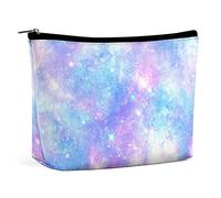 Makeup Bag Magic Galaxy Star PU Leather Waterproof Cosmetic Bag for Purse/Makeup Pouch/Toiletry Bag Colorful Portable Travel Makeup Bag for Women