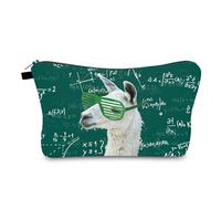 Makeup Bag Mathematics Alpaca Printed Make Up Bag,Microfiber Cosmetic Bags,Toiletry Bags for Women,Personalized Small Make Up Bag,Travel Makeup Bag,Toiletry Bags,Coin Purse with Zipper 1 Piece