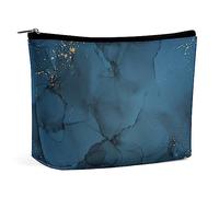 Makeup Bag Modern Abstract Luxury PU Leather Waterproof Cosmetic Bag for Purse/Makeup Pouch/Toiletry Bag Bling Marble Portable Travel Makeup Bag for Women