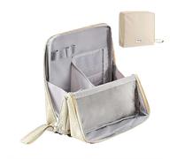 Makeup Bag, Multi-Purpose Oxford Cloth Standing Makeup Bag, Portable, Large Capacity, Waterproof Stand Up Toiletry Bags with Compartments