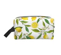 Makeup Bag,Patterned Exotic Lemon Tree Branches Yummy Delicious Travel Cosmetic Bag Toiletry Bag Portable Makeup Pouch Organizer