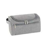 Makeup Bag Polyester Men Portable Storage Bag Toiletries Organizer Women Travel Cosmetic Bag Hanging Waterproof Wash Pouch Make Up Bag(Gery)