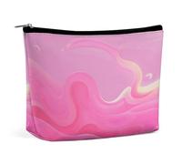 Makeup Bag Portable Cosmetic Bag Large Capacity Travel Makeup Bag Storage Bag Bright Marble Pineapple Printed Toiletry Bag Suitable for Women And Girls, Color Gradient, One Size