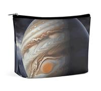 Makeup Bag Portable Cosmetic Bag Large Capacity Travel Makeup Bag Storage Bag Happy Easter Eggs Bunny Tail Printed Toiletry Bag Suitable for Women And Girls, Jupiter Landscape, One Size