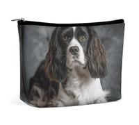 Makeup Bag Portable Cosmetic Bag Large Capacity Travel Makeup Bag Storage Bag Skate Boards Printed Toiletry Bag Suitable for Women And Girls, Spaniel On The Sofa, One Size