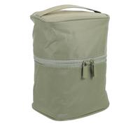 Makeup Bag Portable Large Capacity Nylon Waterproof for Travel | Bucket Shape, Easy to Open and Close, Lightweight Carry, Green Finish, for Cosmetics and Essential Oils