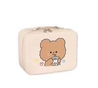 Makeup Bag Red Lipstick Storage Box Large Capacity Cartoon Waterproof Portable Makeup Case Makeup Bag Storage Box with Rabbit Bear Woman Make Up Bag(3)