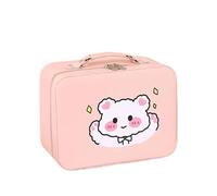 Makeup Bag Red Lipstick Storage Box Large Capacity Cartoon Waterproof Portable Makeup Case Makeup Bag Storage Box with Rabbit Bear Woman Make Up Bag(2)