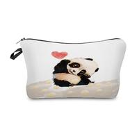 Makeup Bag Red Pandas Printed Make Up Bag,Microfiber Cosmetic Bags,Toiletry Bags for Women,Personalized Small Make Up Bag,Travel Makeup Bag,Toiletry Bags,Coin Purse with Zipper 2 Piece