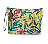 Makeup Bag Red Petals Printed Make Up Bag,Microfiber Cosmetic Bags,Toiletry Bags for Women,Personalized Small Make Up Bag,Travel Makeup Bag,Toiletry Bags,Coin Purse with Zipper