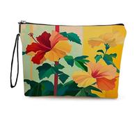 Makeup Bag Red Petals Printed Make Up Bag,Microfiber Cosmetic Bags,Toiletry Bags for Women,Personalized Small Make Up Bag,Travel Makeup Bag,Toiletry Bags,Coin Purse with Zipper