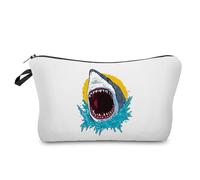Makeup Bag Shark Printed Make Up Bag,Microfiber Cosmetic Bags,Toiletry Bags for Women,Personalized Small Make Up Bag,Travel Makeup Bag,Toiletry Bags,Coin Purse with Zipper 1 Piece