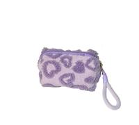 Makeup Bag Small Makeup Bag Plush Cosmetic Bag for Women Handbags Purses Portable Storage Travel Toiletry Bag for Girls Travel(Lila)