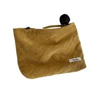 Makeup Bag Solid Color Corduroy Makeup Bag Zipper Cosmetics Organizer Pouch Versatile Cosmetic Storage Bag Tools Organizer for Travel Travel(Gelb)