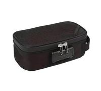 Makeup Bag Storage Bag with Combination Lock Portable Travel Organizer Case for Men/Women Lockable Makeup Box Beauty Toiletry Handbags Make Up Bag(Black)