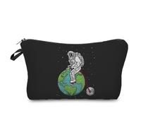 Makeup Bag The Earth Printed Make Up Bag,Microfiber Cosmetic Bags,Toiletry Bags for Women,Personalized Small Make Up Bag,Travel Makeup Bag,Toiletry Bags,Coin Purse with Zipper 2 Piece