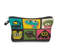 Makeup Bag The Little Green Man Printed Make Up Bag,Microfiber Cosmetic Bags,Toiletry Bags for Women,Personalized Small Make Up Bag,Travel Makeup Bag,Toiletry Bags,Coin Purse with Zipper 1 Piece