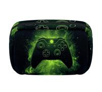 Makeup Bag Travel Cosmetic Bag for Women, Large Capacity Makeup Organizer Case Wide-Open Pouch Purse, Toiletries Accessories Brushes, Green Gamer