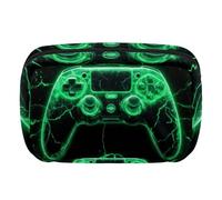 Makeup Bag Travel Cosmetic Bag for Women, Large Capacity Makeup Organizer Case Wide-Open Pouch Purse, Toiletries Accessories Brushes, Green Gamer