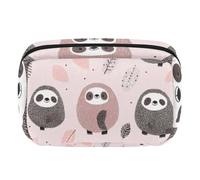 Makeup Bag Travel Cosmetic Bag for Women, Large Capacity Makeup Organizer Case Wide-Open Pouch Purse, Toiletries Accessories Brushes, Sloths