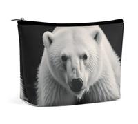 Makeup Bag, Travel Cosmetic Bag, Polar Bear Printed Makeup Organizer Case, Wide-Open Pouch Purse, Travel Essentials, Toiletries Accessories