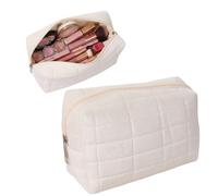 Makeup Bag Travel Cosmetic Bag, Puffy Padded Make Up Bags, Large Capacity Makeup Organizer Case, Make Up Cosmetic Organizer, Wide-Open Pouch Purse