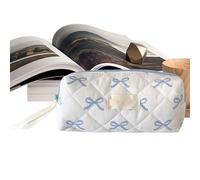 Makeup Bag Travel Toiletry Bag, Puffys Padded Make Up Bags for Girls, Vintage Quilted Makeup B-ag for Women, Flowers Toiletry, Girlish Style M-akeup Cosmetic Cloth Pouch, Emer-gency B-ag for School