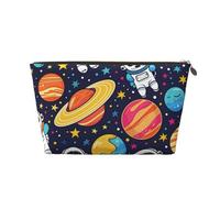 Makeup Bag Travel Toiletry Bag, Space Astronaut Outer Space Planets Large Capacity Cosmetic Bag for Women Girlfriend Toiletries Accessories