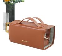 Makeup Bag with Compartments, 4 in 1 Roll up Makeup Storage Organizer, Portable Makeup Bag Beauty Tools Case, Roll up Bag with 4 Removable Zipper Pouches for Traveling Women and Men