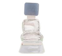 Makeup Bag with Mirror Water Resistant Large Capacity Travel Cosmetic Organizer with Full Screen Mirror and Hook for Women Girls Travel Business Trip Camping PU Material 27x24x11cm (Green)