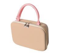 Makeup Bag with Multiple Compartments Portable, Flexible Storage Solution Ideal 9.45 x 3.15 x 7.09 inch for Outdoor Activities, Gym Sessions, Family Trips & Sharing with Friends, Khaki, Se référer au