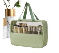 Makeup Bag - Womens Makeup Bag | Waterproof Zipper Organizer Jewelry Tote Holder Clear Window Pouches for Vanity Bathroom Packing Beach Train Car Girls